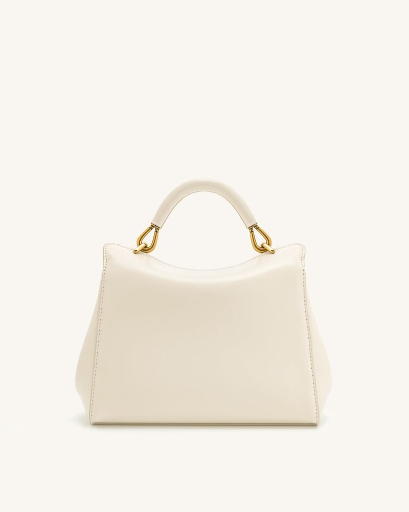 Lucia Classic Top Handbag - White - Image 3