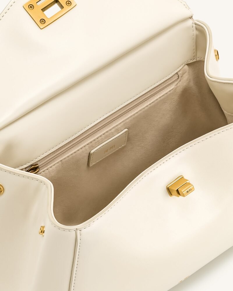 Lucia Classic Top Handbag - White - Image 4