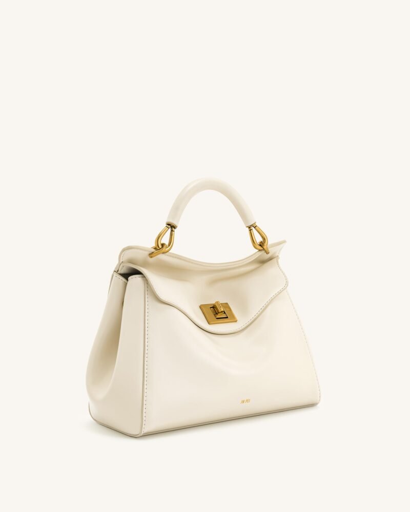 Lucia Classic Top Handbag - White - Image 2