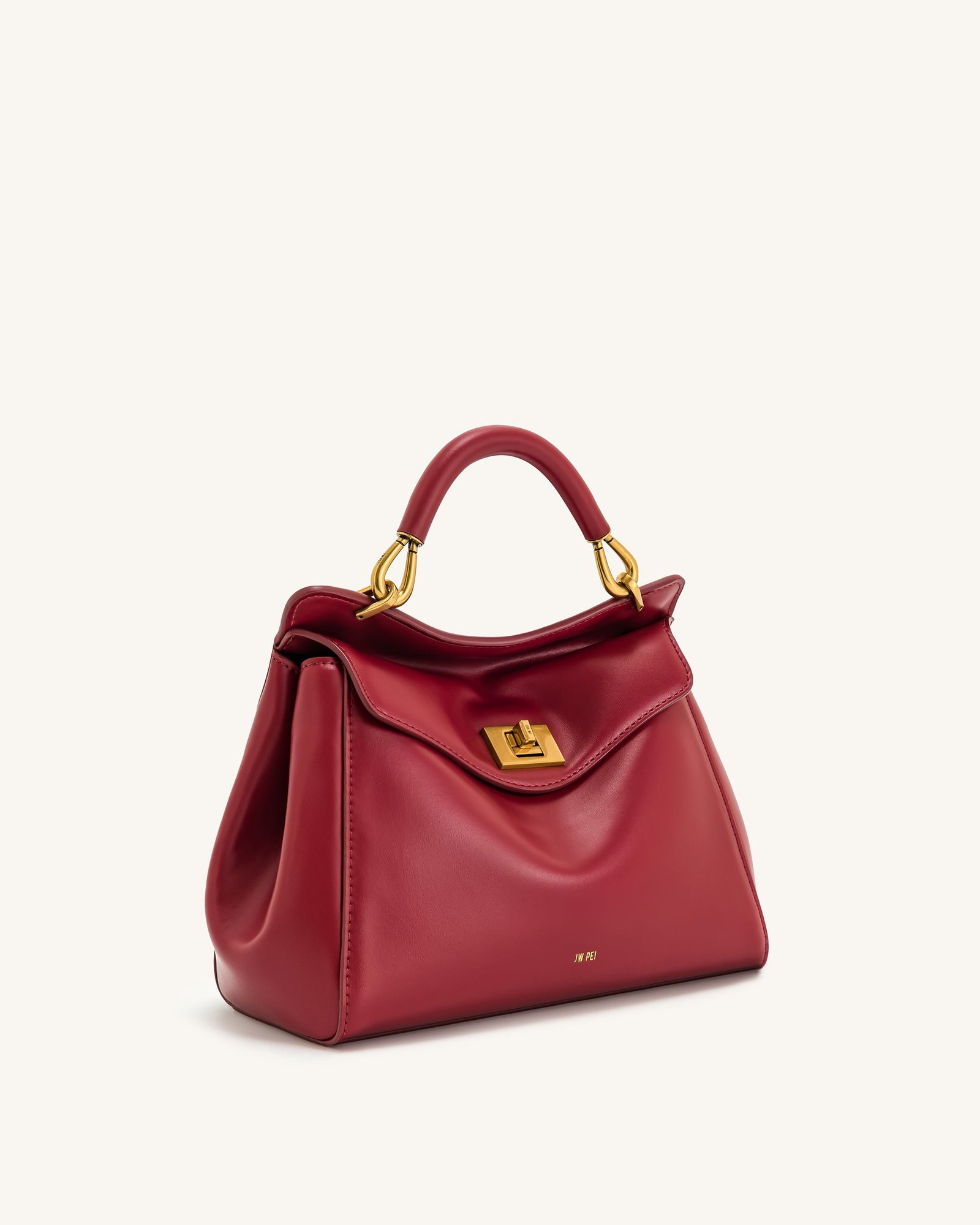 2T68-4-SIDE_8b4e3be0-87c8-4770-b2d1-e4bac4474260 Lucia Classic Top Handbag - Claret - Image 3