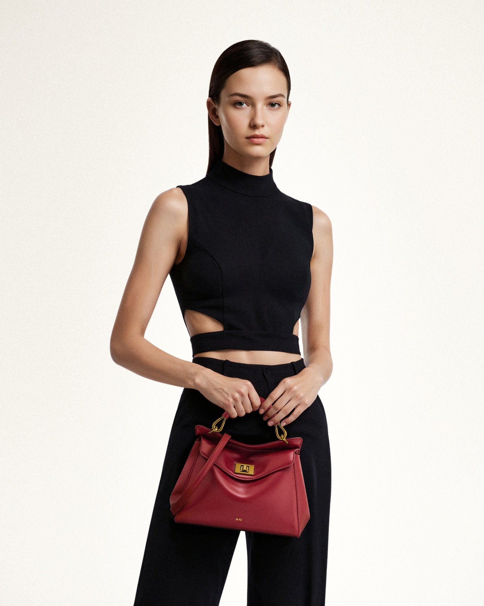 2T68-4.png Lucia Classic Top Handbag - Claret - Image 2