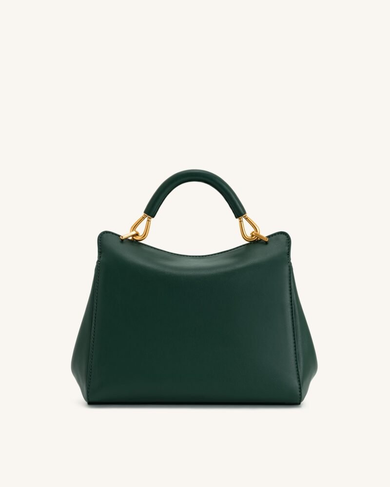 Lucia Classic Top Handbag - Dark Green - Image 3