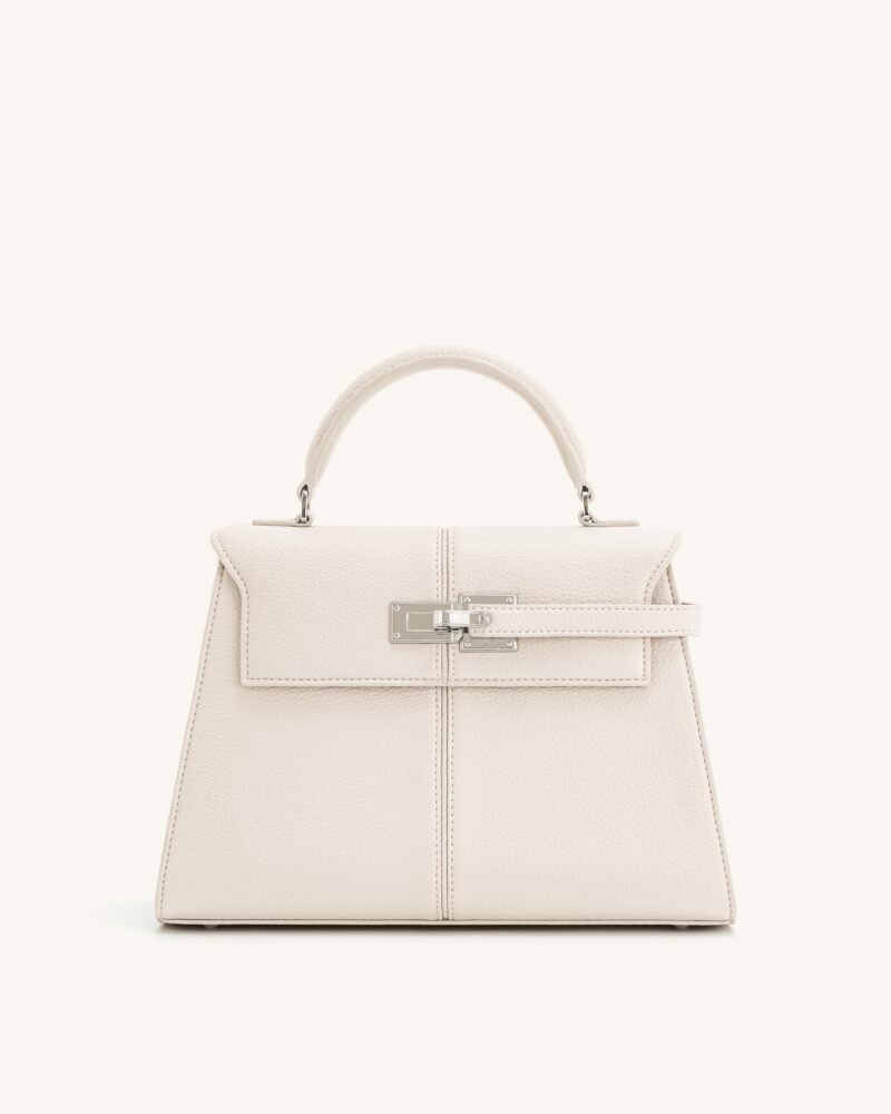 Elise Large Top Handle Bag - White - Image 1