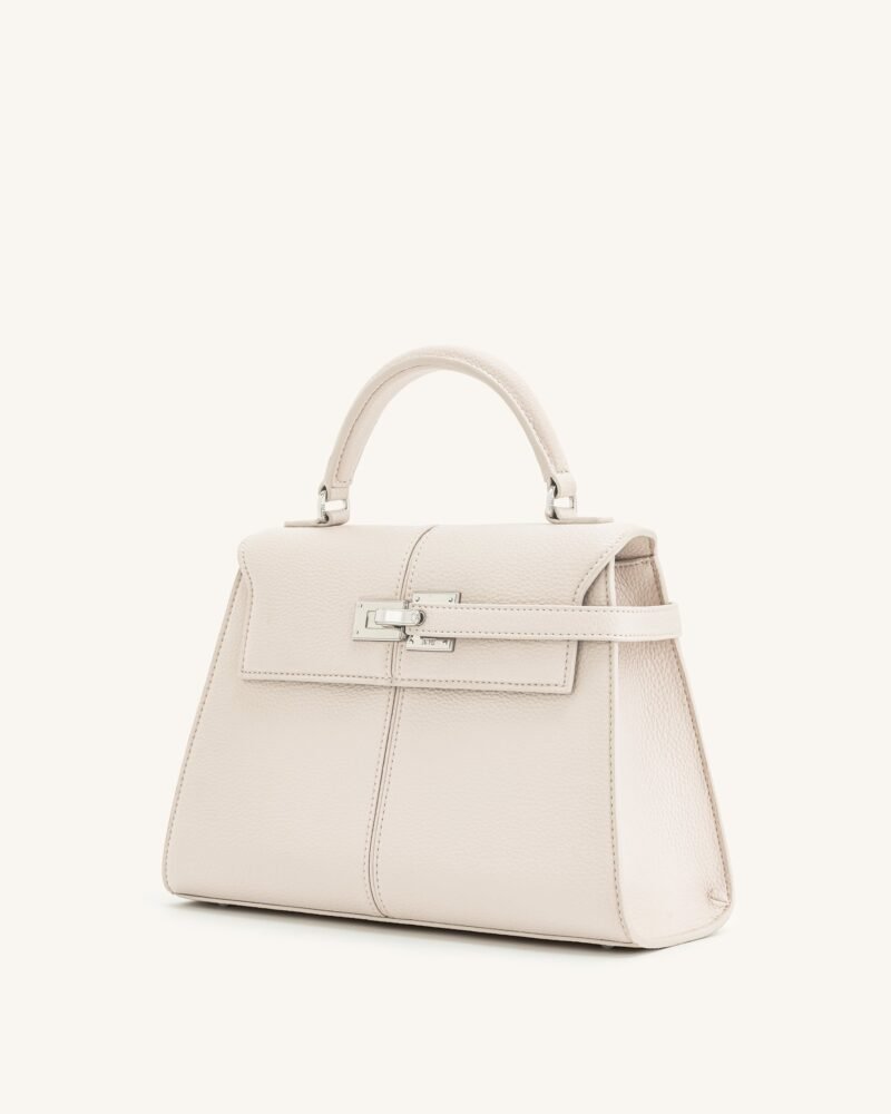 Elise Large Top Handle Bag - White - Image 2