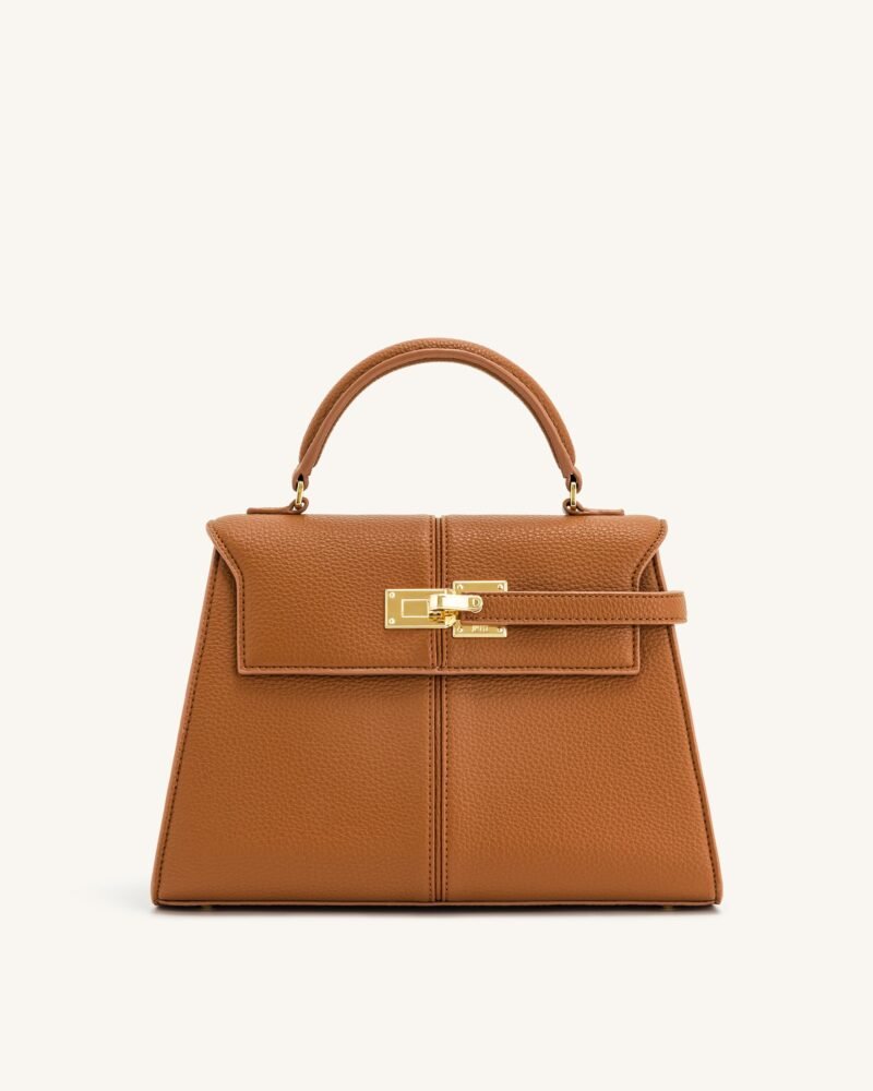 Elise Large Top Handle Bag - Brown - Image 1