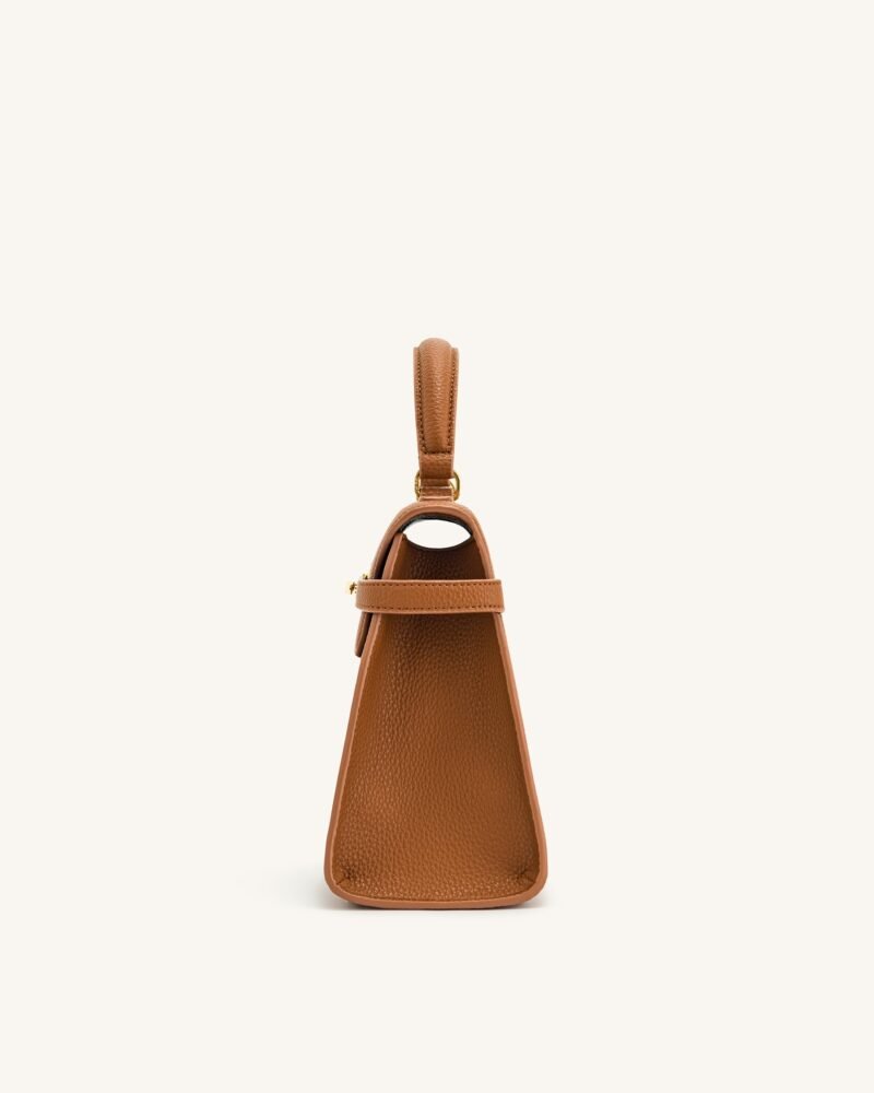 Elise Large Top Handle Bag - Brown - Image 5