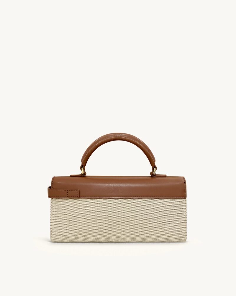 Keyla Top Handbag - Brown Canvas - Image 3