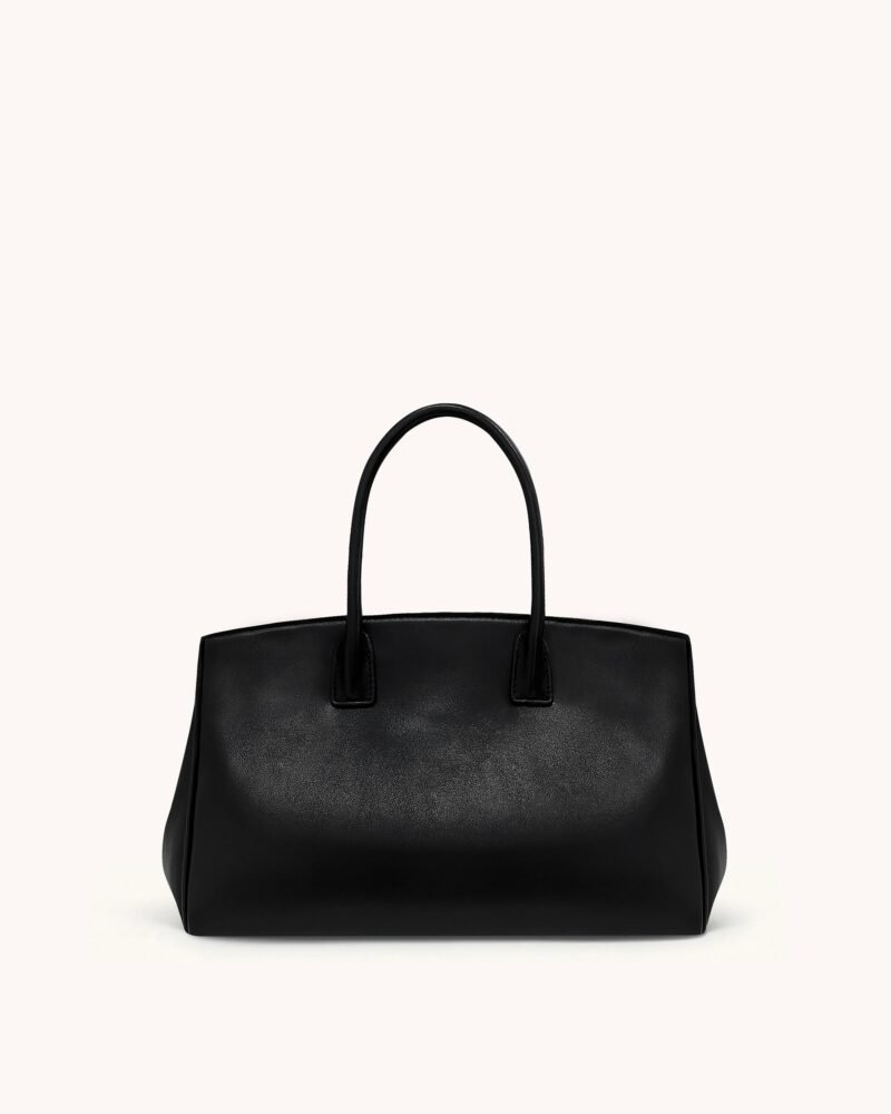 Ziva Metal Lock Decoration Tote Bag - Black - Image 3