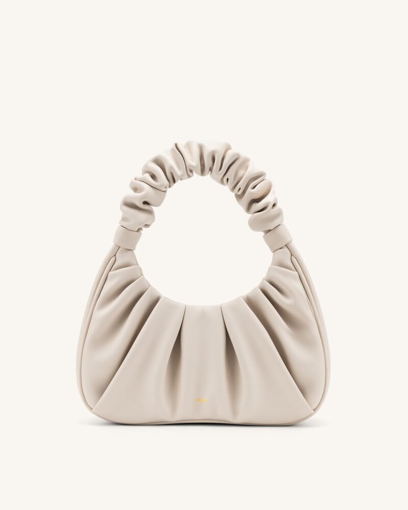 Gabbi Ruched Hobo Handbag - Ivory - Image 1