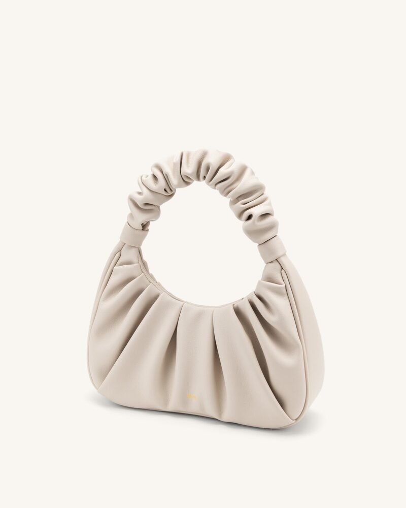 Gabbi Ruched Hobo Handbag - Ivory - Image 3