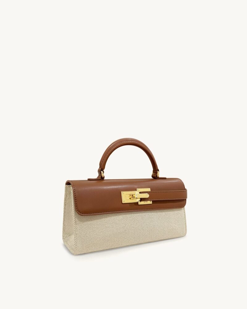 Keyla Top Handbag - Brown Canvas - Image 2