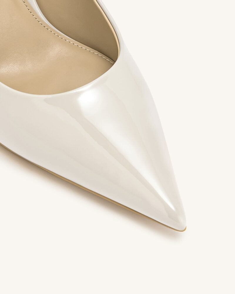 Thalina Patent Leather Pumps - Beige - Image 6