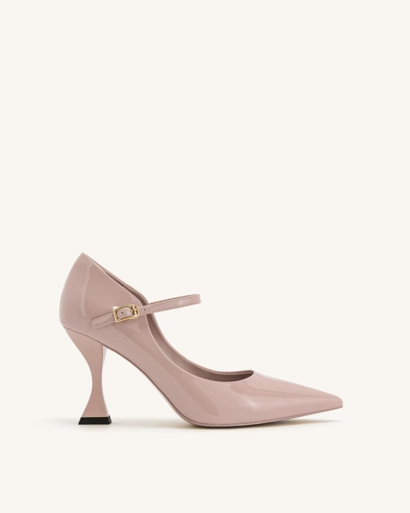 Thalina Patent Leather Pumps - Dusty Pink - Image 1