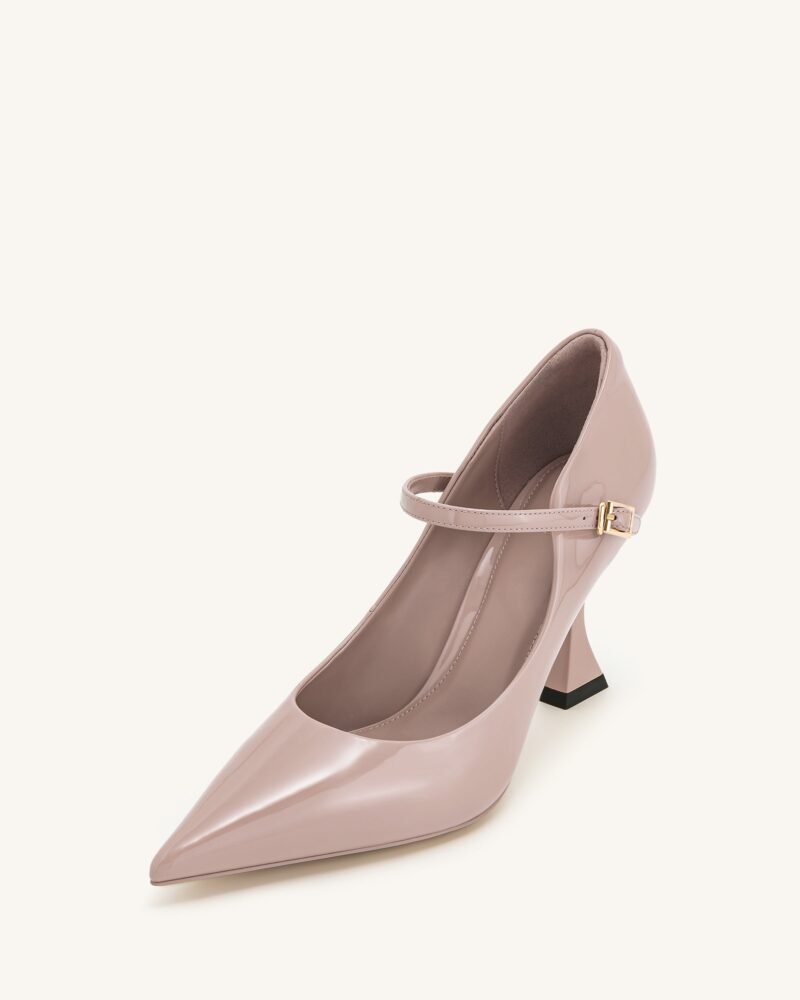 Thalina Patent Leather Pumps - Dusty Pink - Image 6