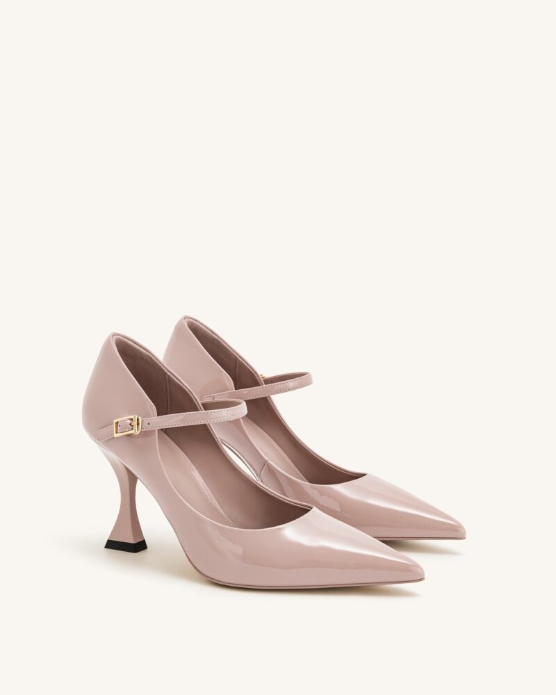 Thalina Patent Leather Pumps - Dusty Pink - Image 2