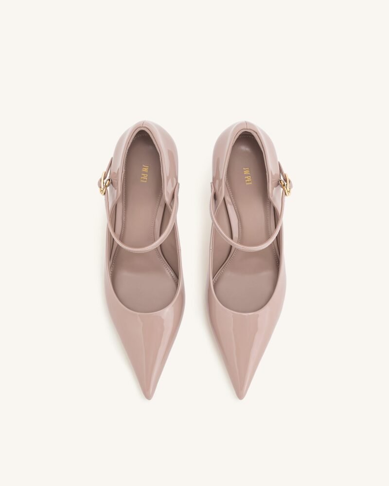 Thalina Patent Leather Pumps - Dusty Pink - Image 3