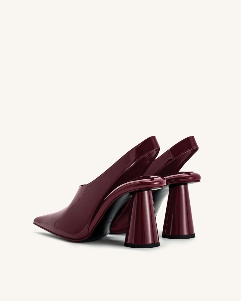 Vivovr High Heel Pumps - Burgundy - Image 5