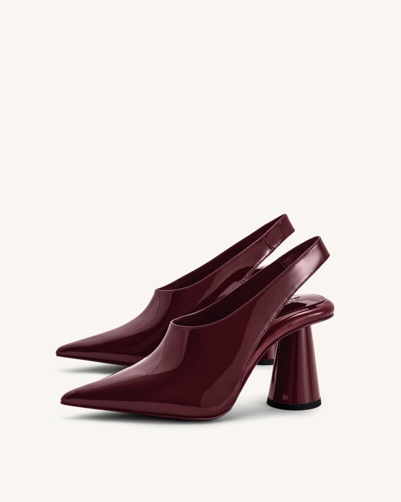 Vivovr High Heel Pumps - Burgundy - Image 3