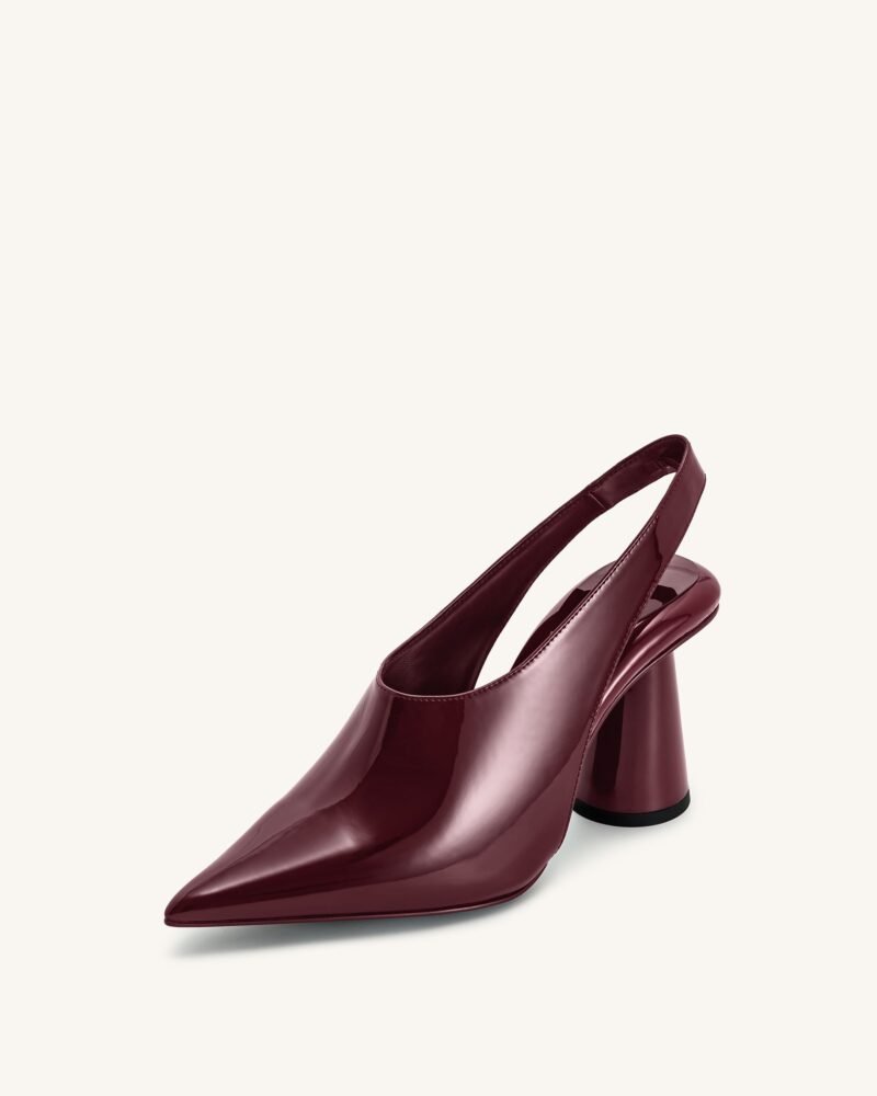 Vivovr High Heel Pumps - Burgundy - Image 7