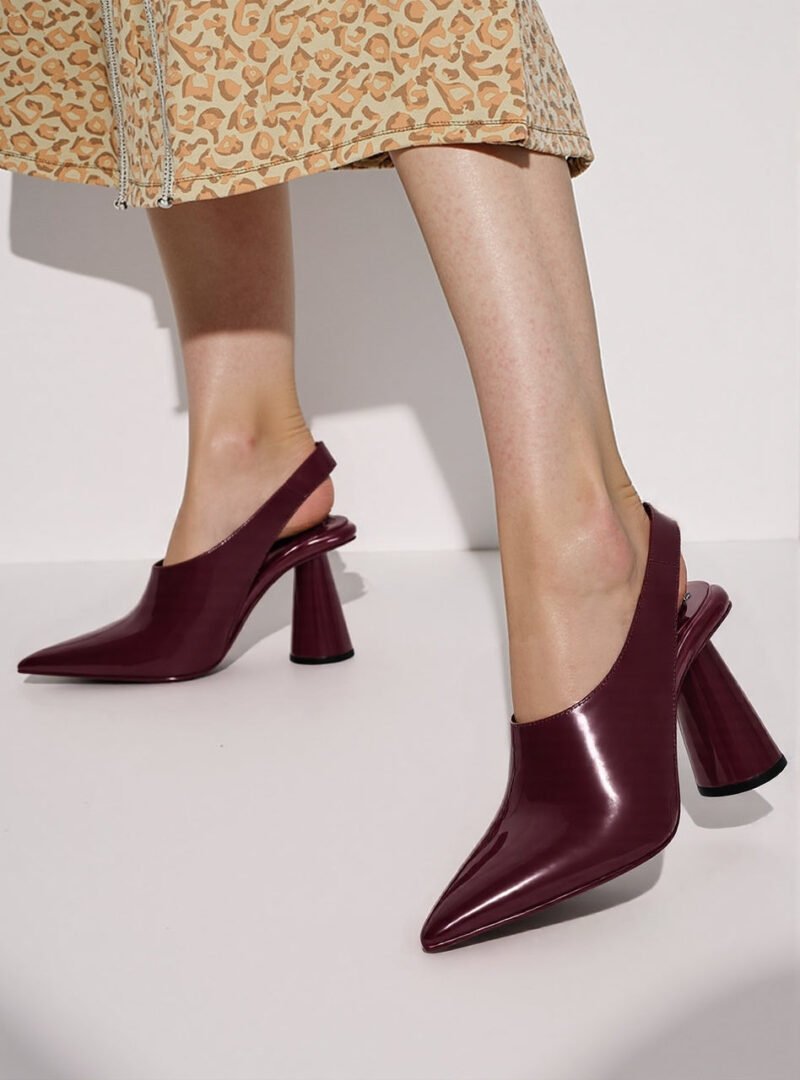 Vivovr High Heel Pumps - Burgundy - Image 2