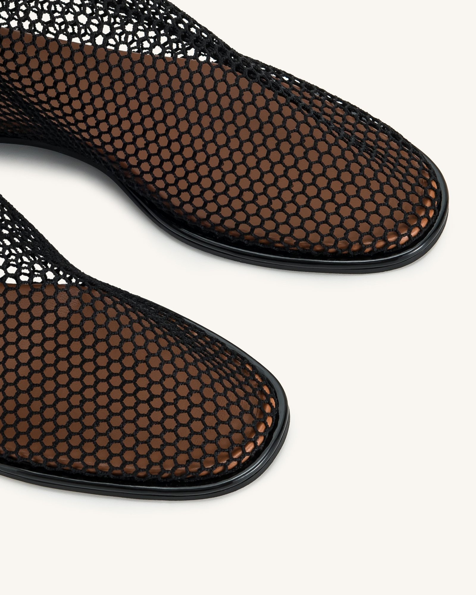 5BS70-1-SIDE2 Sophia Mesh Boots - Black - Image 4