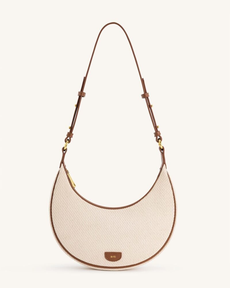 Carly Medium Shoulder Bag - Brown Canvas - Image 1