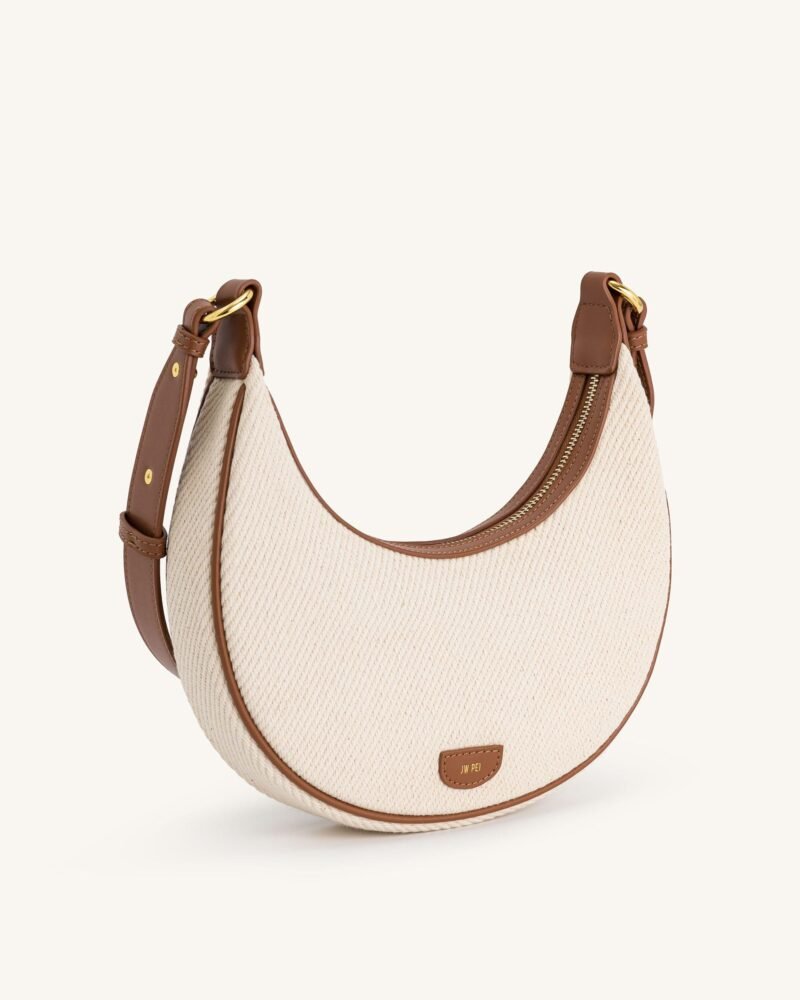 Carly Medium Shoulder Bag - Brown Canvas - Image 2