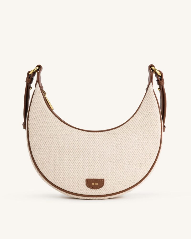 Carly Medium Shoulder Bag - Brown Canvas - Image 3
