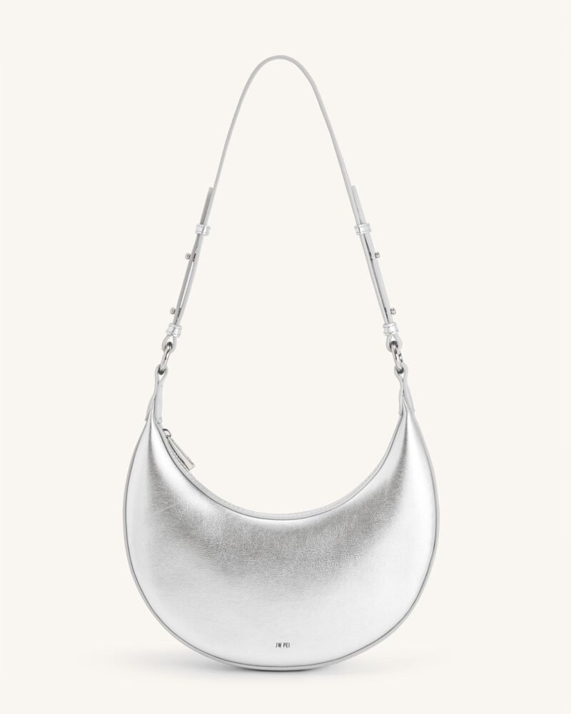 Carly Medium Shoulder Bag - Silver - Image 1