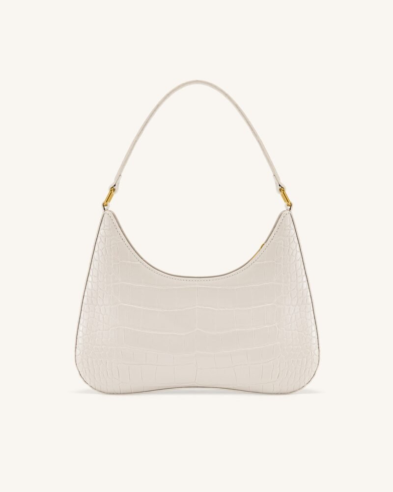 Ruby Shoulder Bag - White Croc - Image 3