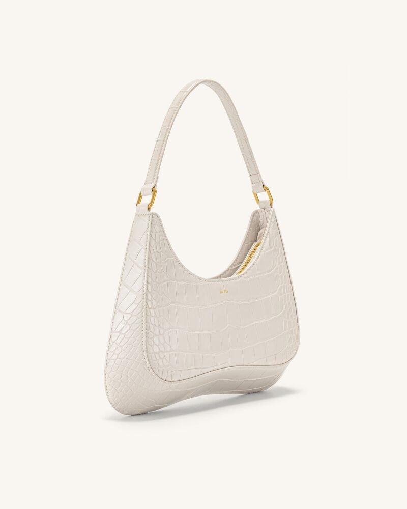 Ruby Shoulder Bag - White Croc - Image 2