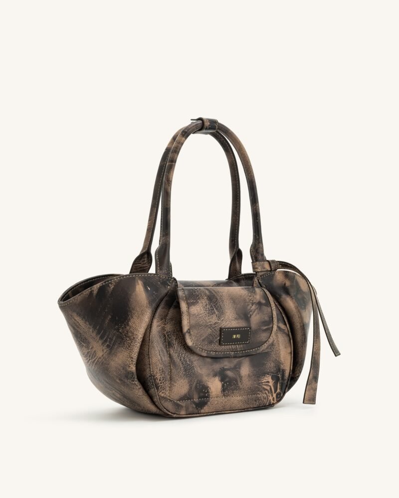Zoey Pockets Shoulder Bag - Brown - Image 2