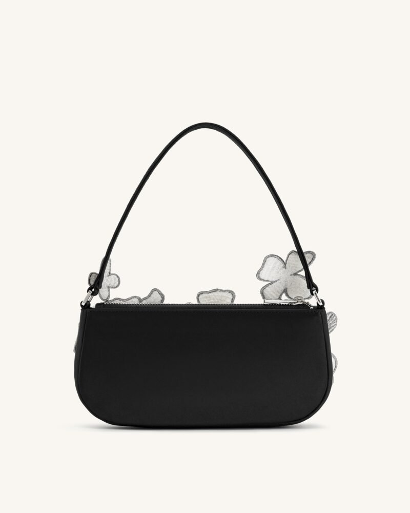 Leona Bead Embellished Shoulder Bag - Black - Image 3