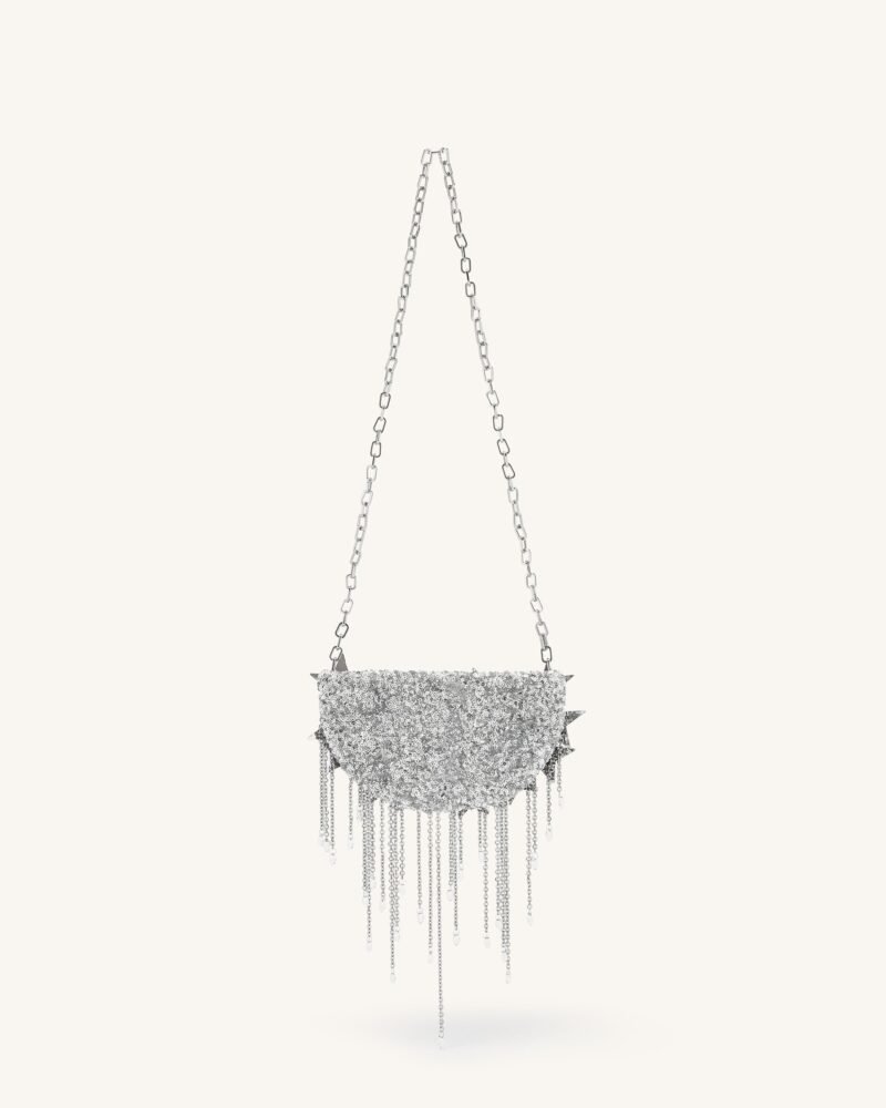 Anika Star-Embellished Chain Bag - Silver - Image 3