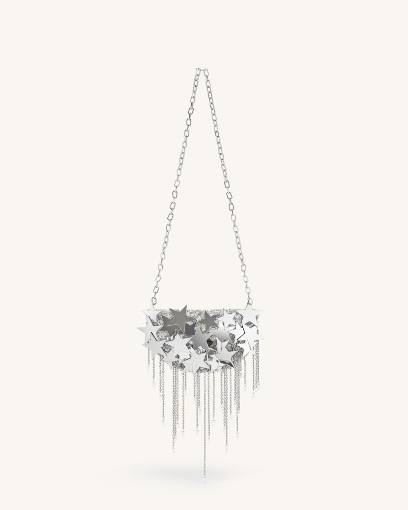 Anika Star-Embellished Chain Bag - Silver - Image 1