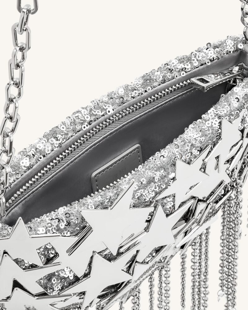 Anika Star-Embellished Chain Bag - Silver - Image 4