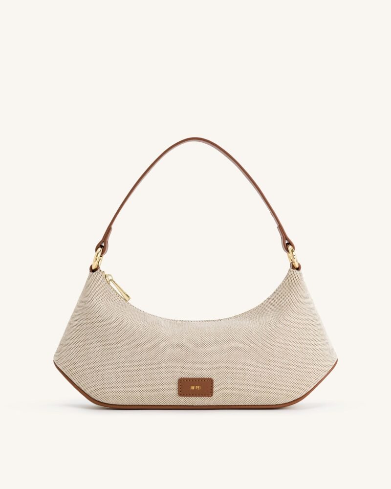 Lily Shoulder Bag - Brown Canvas - Image 1
