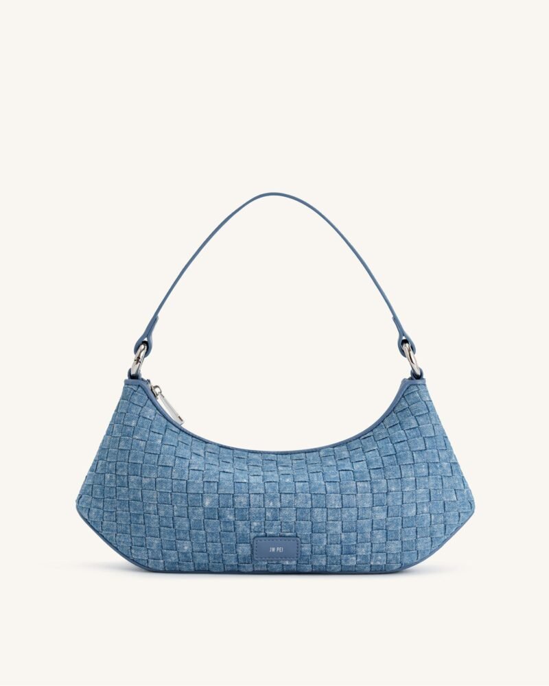 Lily Shoulder Bag - Blue Denim Weave - Image 1