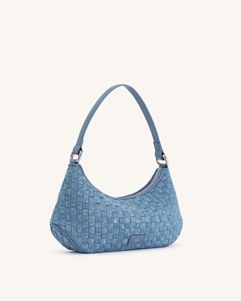 Lily Shoulder Bag - Blue Denim Weave - Image 2