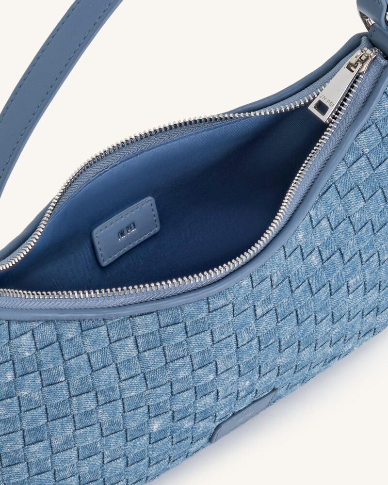 Lily Shoulder Bag - Blue Denim Weave - Image 4