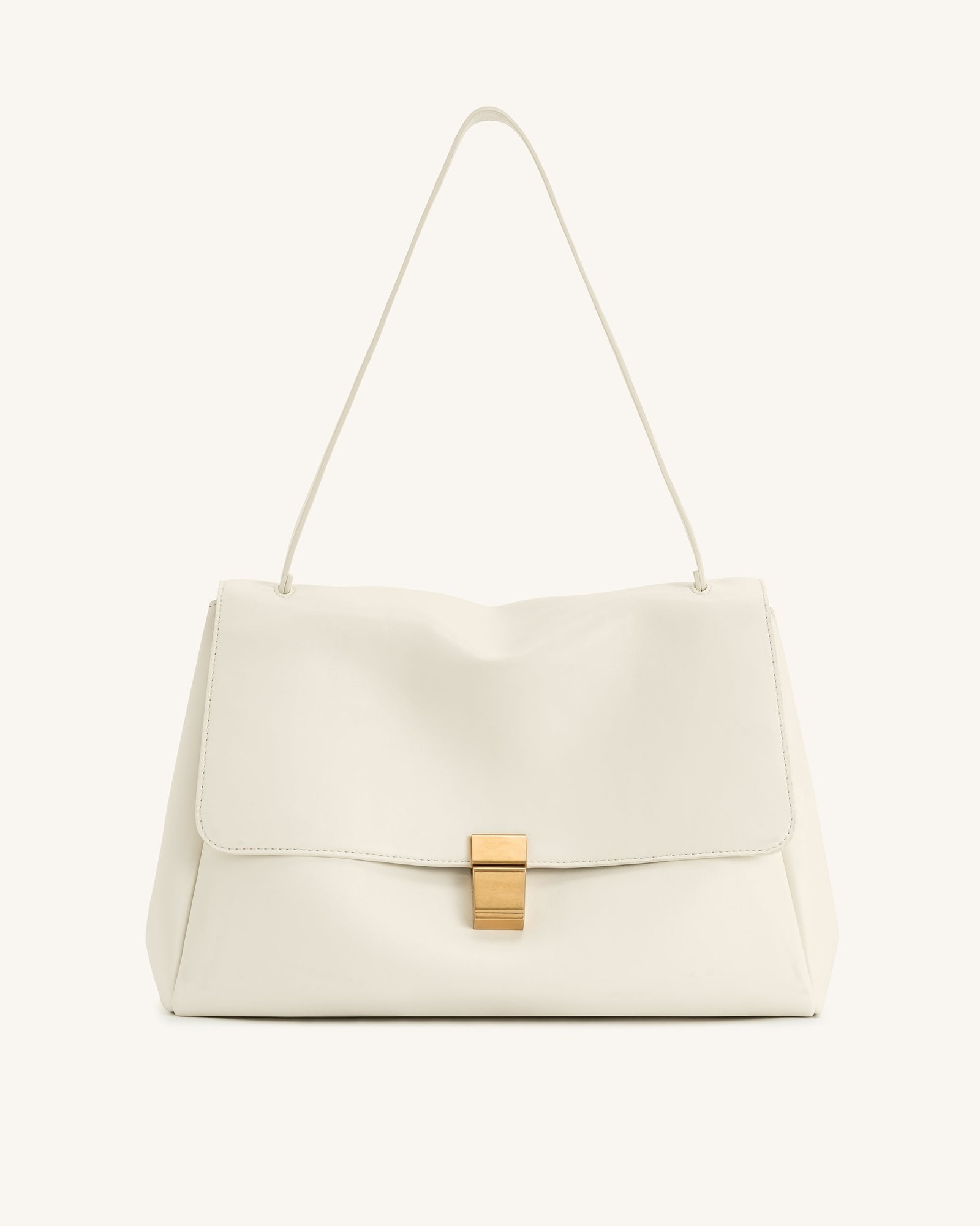 5S258-2-FRONT Hilary Shoulder Bag - White - Image 1