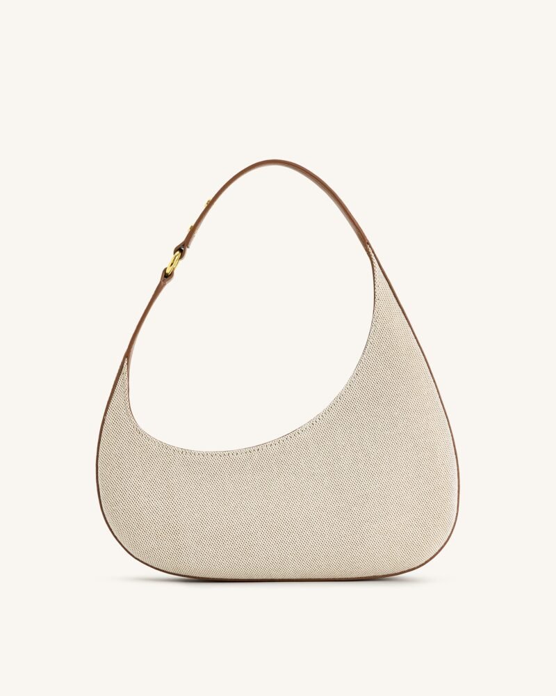 Harlee Shoulder Bag - Brown Canvas - Image 3