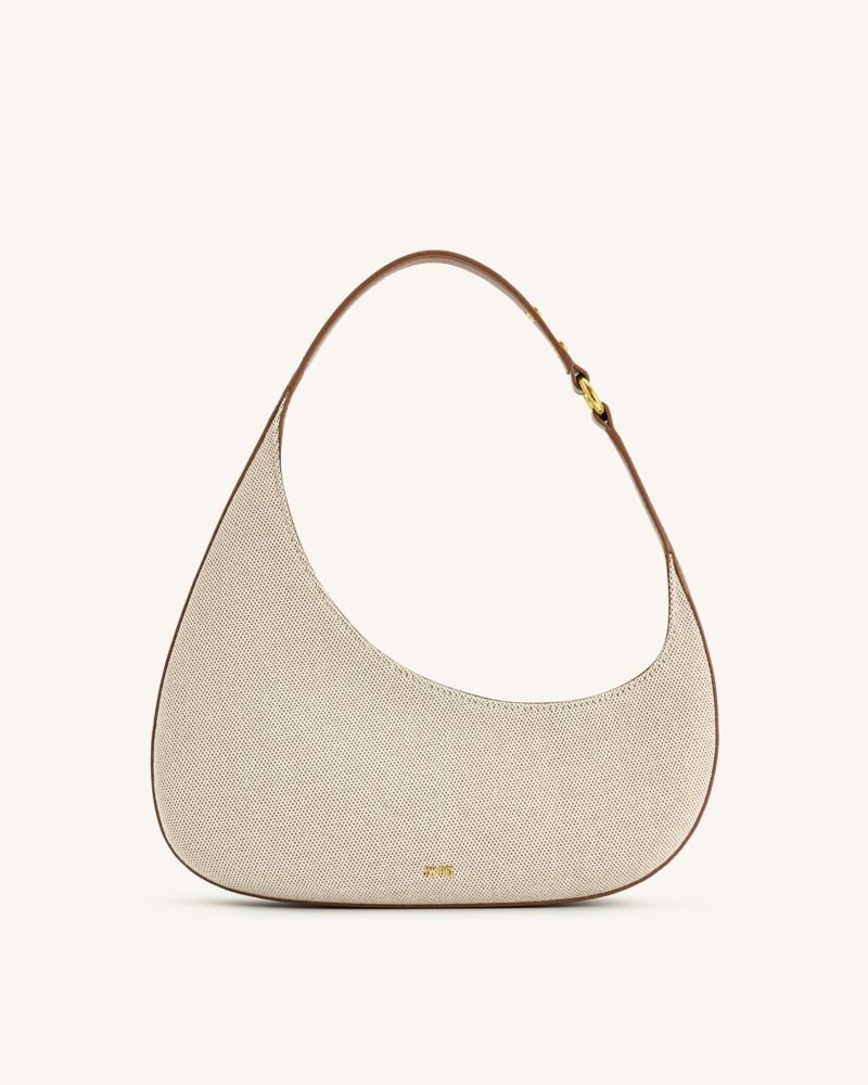 Harlee Shoulder Bag - Brown Canvas - Image 1