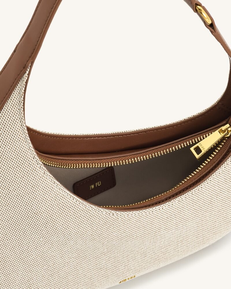 Harlee Shoulder Bag - Brown Canvas - Image 4