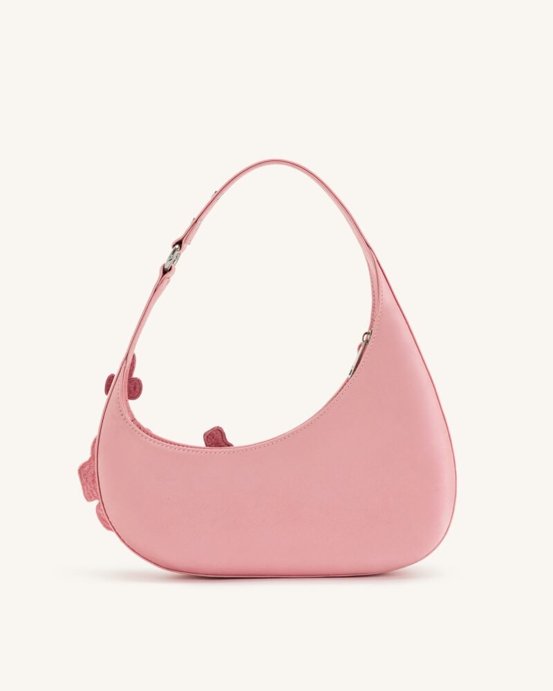 Harlee Embroidered Shoulder Bag - Pink - Image 4