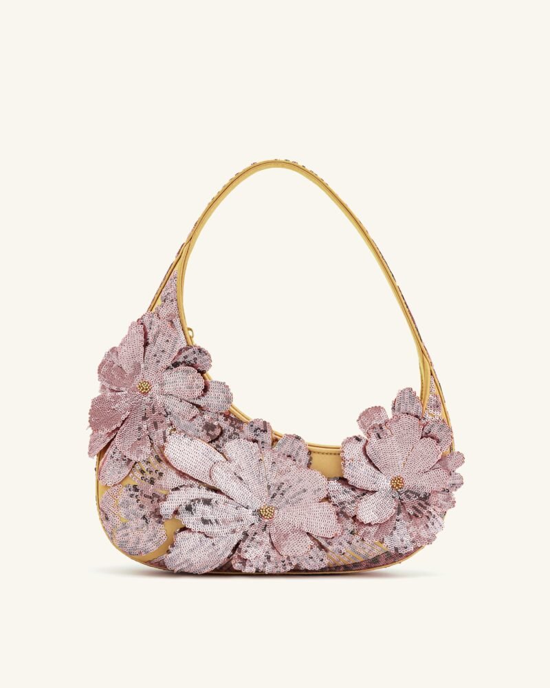 Harlee Sequin Shoulder Bag - Pink - Image 1