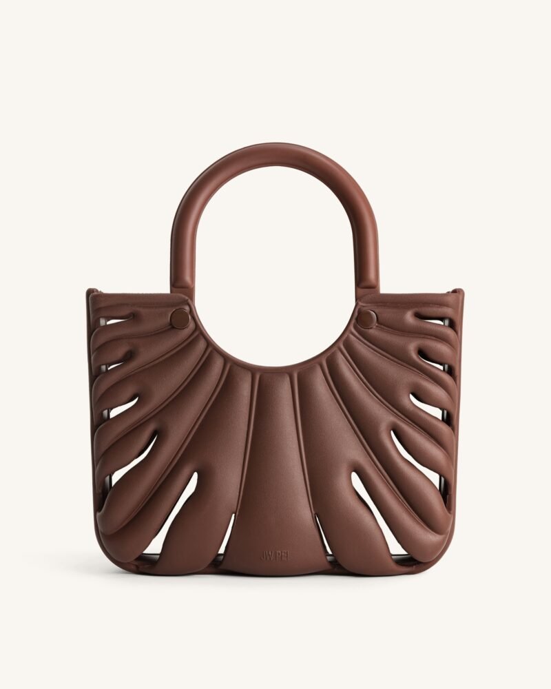 Faye Leaf Beach Bag - Brown - Image 1
