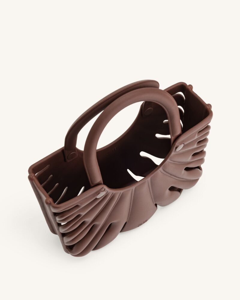 Faye Leaf Beach Bag - Brown - Image 4