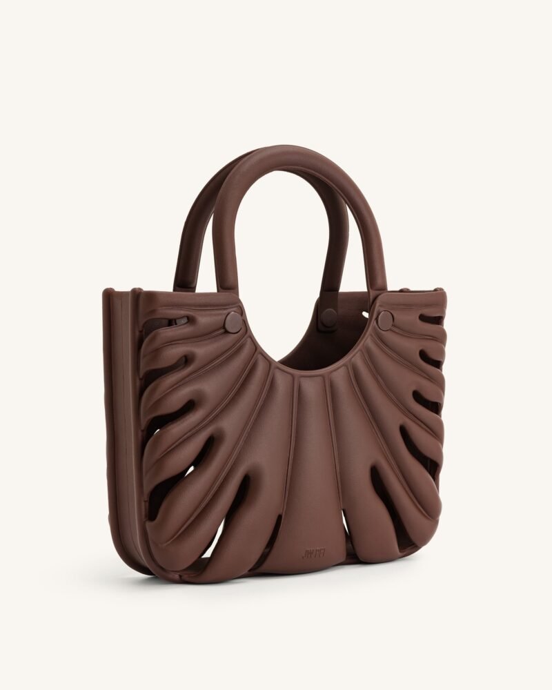 Faye Leaf Beach Bag - Brown - Image 2