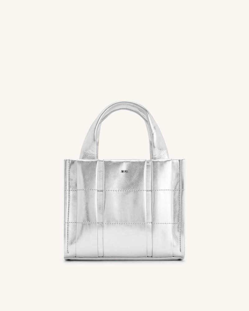 Freya Mini Tote Bag - Silver - Image 1